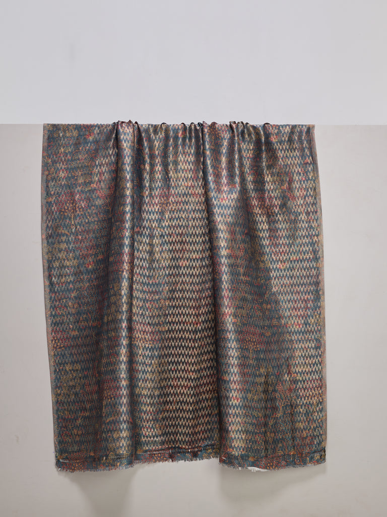 Handwoven Multi-colour Banarasi Satin Fabric