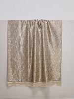 Handwoven Dusty Gold Banarasi Satin Fabric