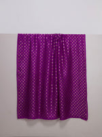 Handwoven Purple Banarasi Silk Fabric