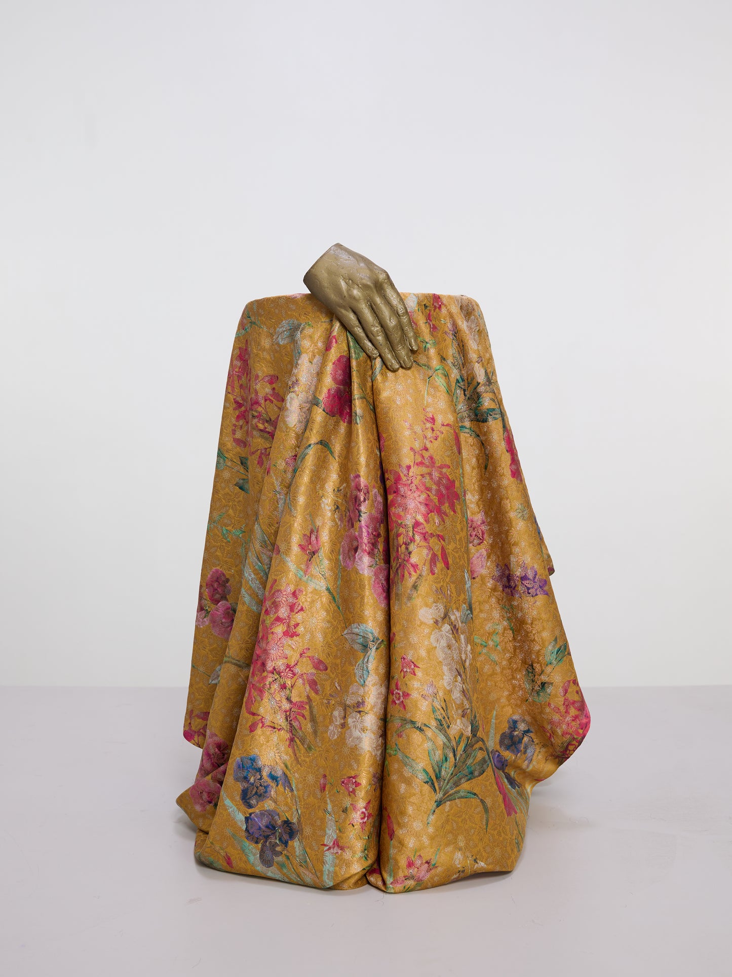 Digital Print Mustard Silk Fabric