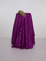 Handwoven Purple Banarasi Silk Fabric