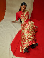 Handwoven Red Silk Banarasi Saree