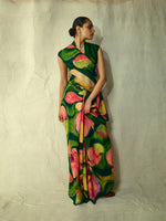 Multicolour Chiffon Digital Print Saree