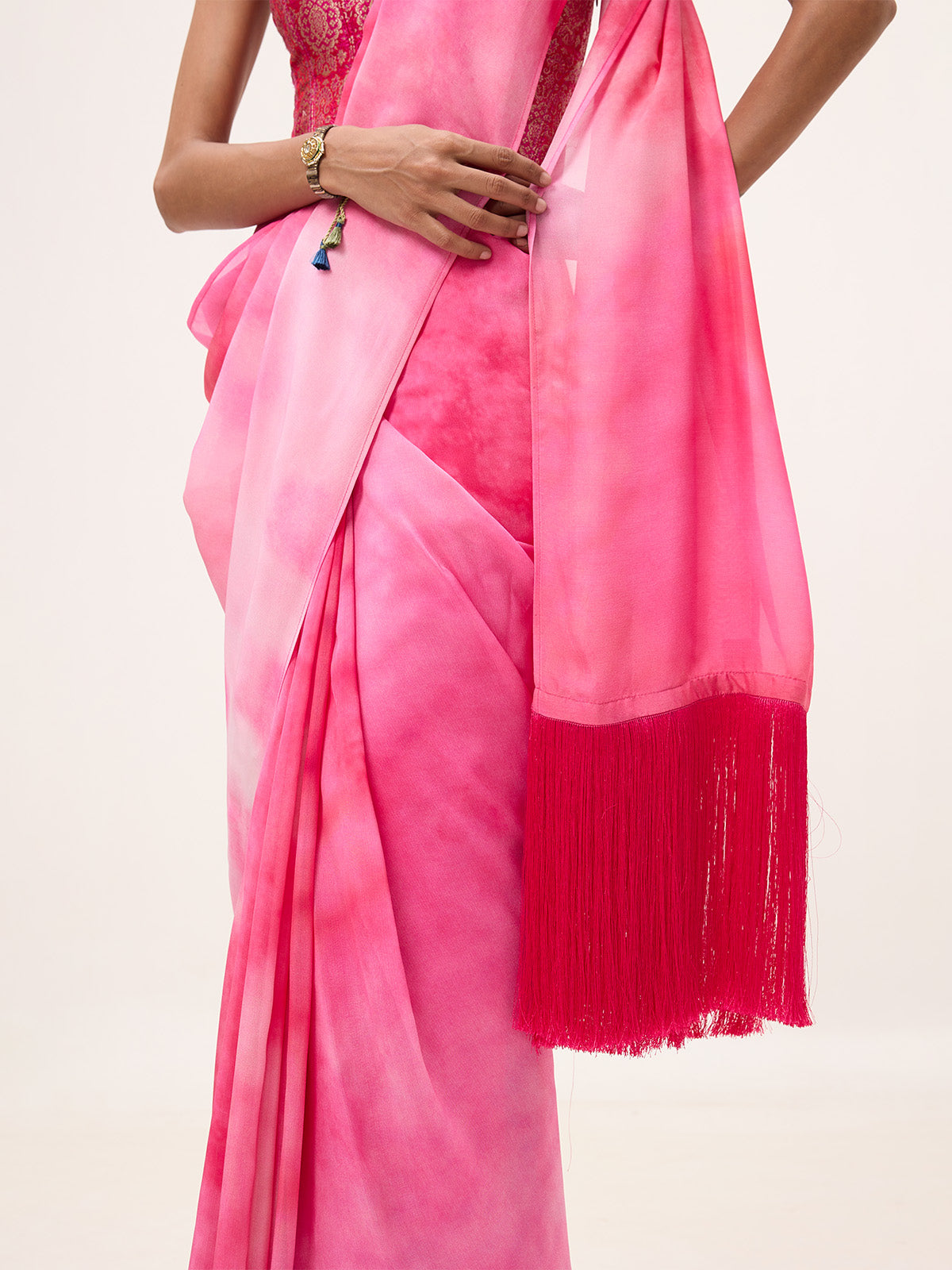 Multicolour Chiffon Digital Print Saree