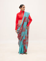 Multicolour Chiffon Digital Print Saree