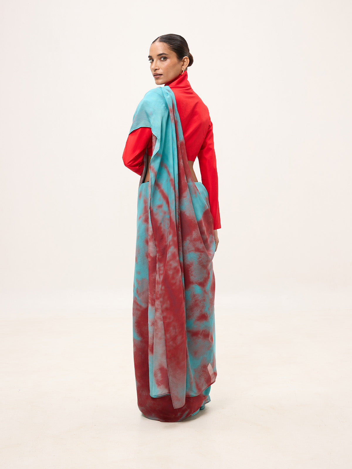 Multicolour Chiffon Digital Print Saree