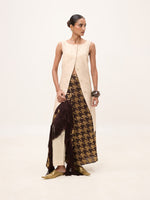 Handwoven Espresso Brown Silk Scarf