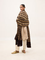 Handwoven Espresso Brown Silk Scarf