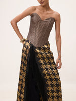 Handwoven Black & Gold Silk Scarf