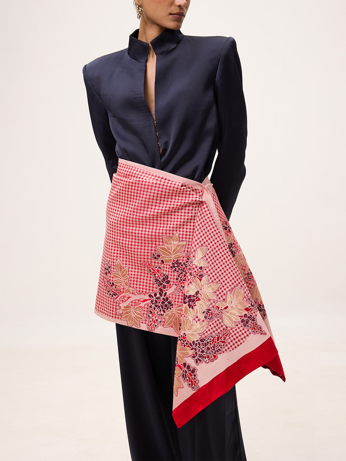 Handwoven Red Silk Banarasi Shawl