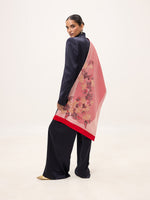 Handwoven Red Silk Banarasi Shawl