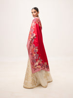 Handwoven Red Silk Banarasi Shawl