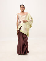 Handwoven Mint Green Silk Banarasi Shawl