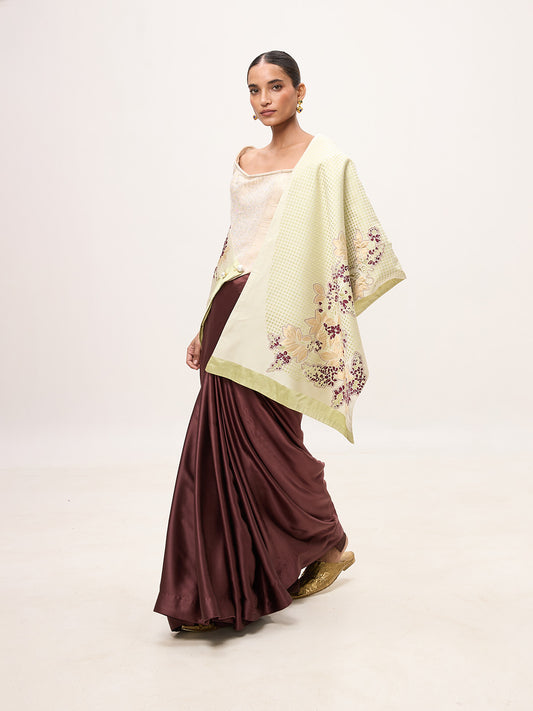 Handwoven Mint Green Silk Banarasi Fabric