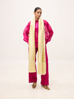 Handwoven Butter Yellow Silk Scarf