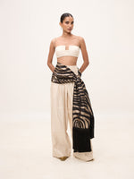 Handwoven Black & Silver Silk Scarf
