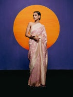 Handwoven Puce Pink Georgette Saree
