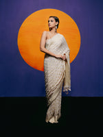 Handwoven Jasmine White Georgette Saree