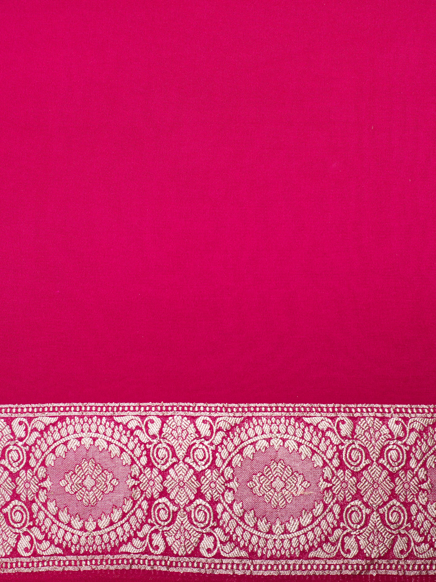 Handwoven Cerise Pink Georgette Saree