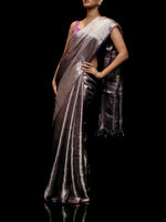 Handwoven Purple Tissue Saree