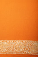 Handwoven Honey Orange Georgette Saree