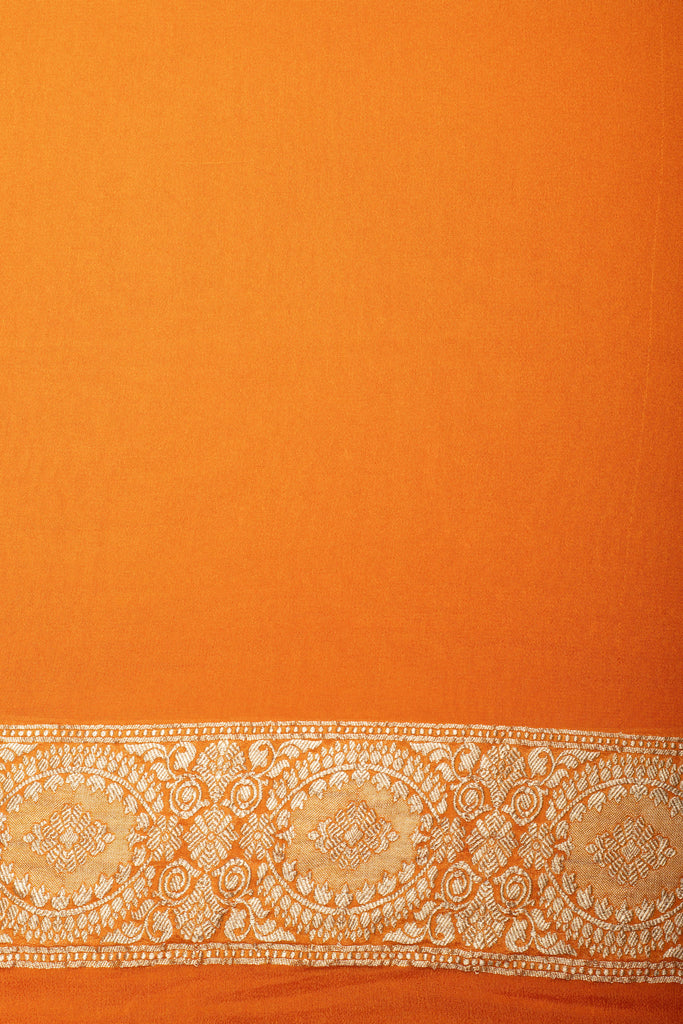 Handwoven Honey Orange Georgette Saree