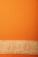 Handwoven Honey Orange Georgette Saree