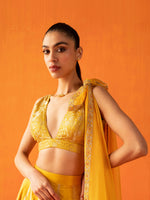 Handwoven Yellow Silk Lehenga