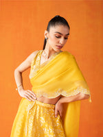 Handwoven Yellow Silk Lehenga