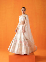 Handwoven Cream  Silk Lehenga