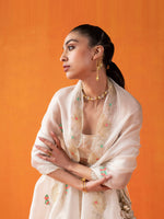 Handwoven Cream  Silk Lehenga
