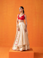 Handwoven Gold Silk Lehenga