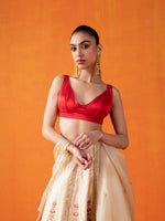 Handwoven Gold Silk Lehenga