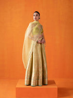 Handwoven Green Silk Lehenga