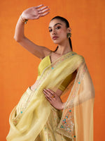 Handwoven Green Silk Lehenga