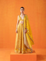 Handwoven Yellow Silk Lehenga