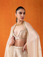 Handwoven Cream Silk Lehenga