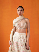 Handwoven Ivory Silk Lehenga