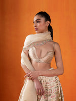 Handwoven Ivory Silk Lehenga