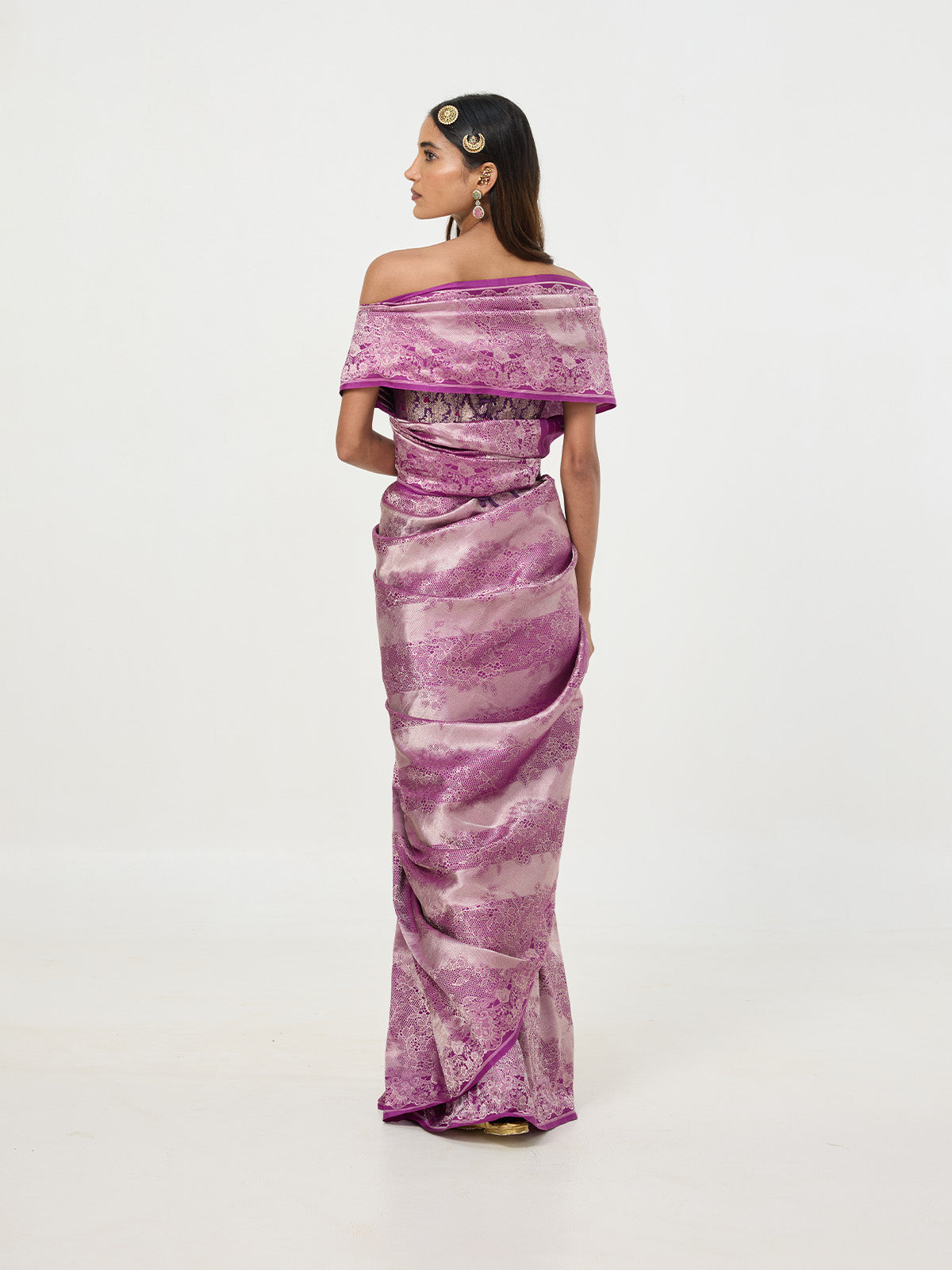 Handwoven Purple Silk Saree