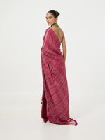 Handwoven Magenta Tissue Saree
