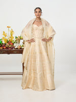 Handwoven Ivory & Gold Banarasi Lehenga