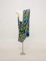 Handwoven Green & Blue Striped Dupatta