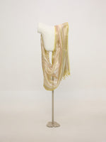 Handwoven Yellow & Gold Striped Dupatta