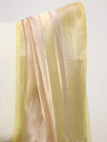 Handwoven Yellow & Gold Striped Dupatta