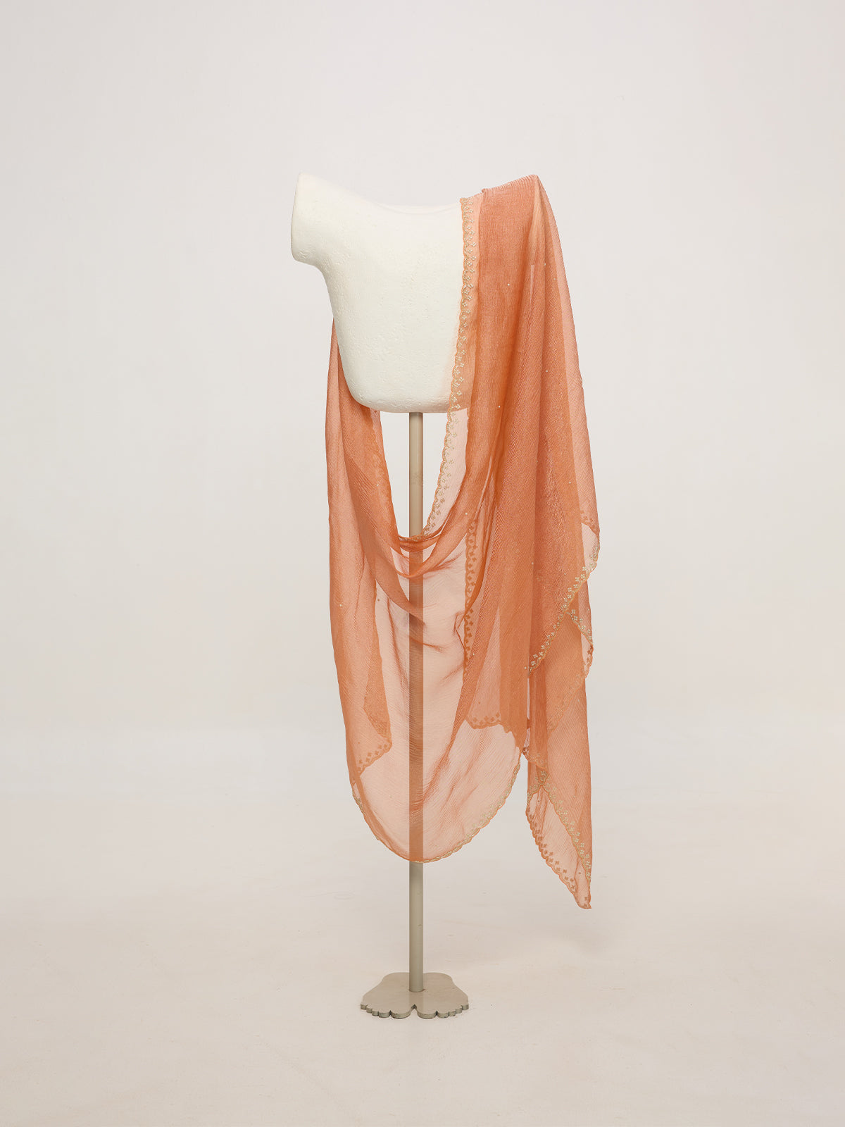 Handwoven Gold Tissue Embroidered Dupatta