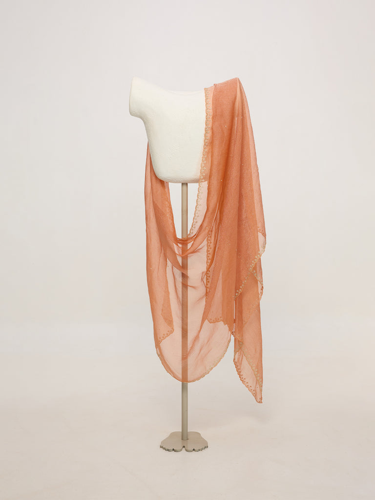 Handwoven Gold Tissue Embroidered Dupatta