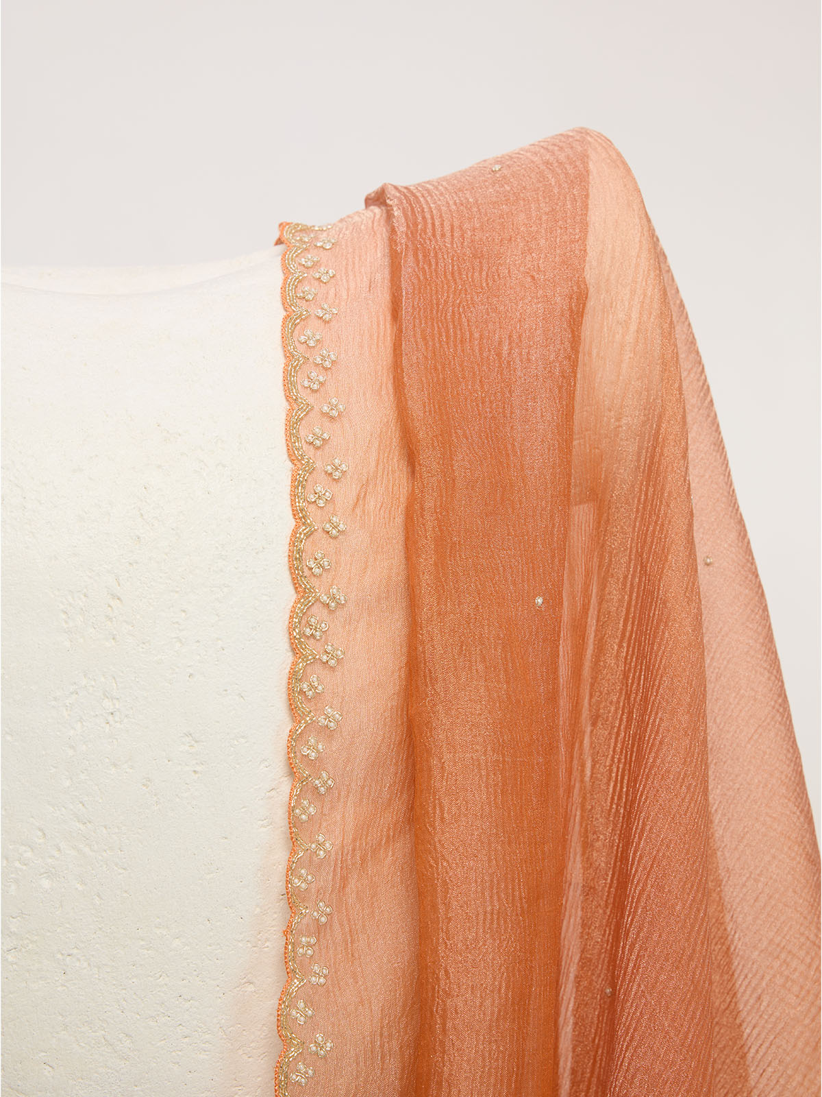 Handwoven Gold Tissue Embroidered Dupatta