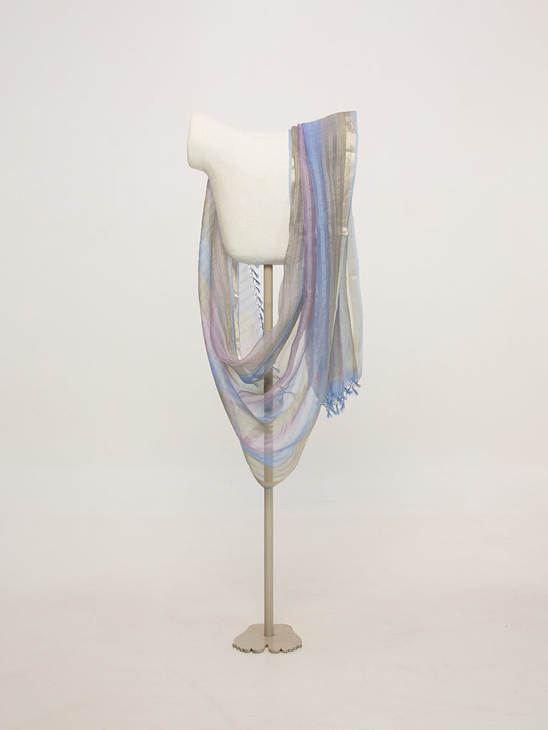 Handwoven Multi-colour Striped Dupatta