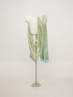 Handwoven Green & Gold Striped Dupatta